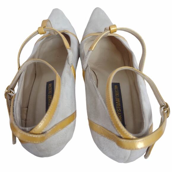 LARRY STUART Suede Mary Jane Skinny Heels Size 8.5 Price is Firm Selling "As Is" - Picture 6 of 15